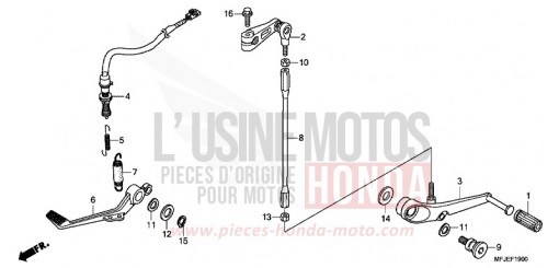 PEDALE DE FREIN/PEDALE DE CHANGEMENT CBR600RRC de 2012